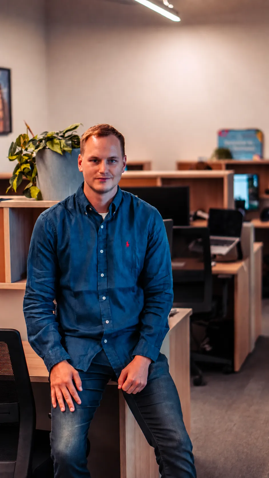 Andreas Karlsson in the office