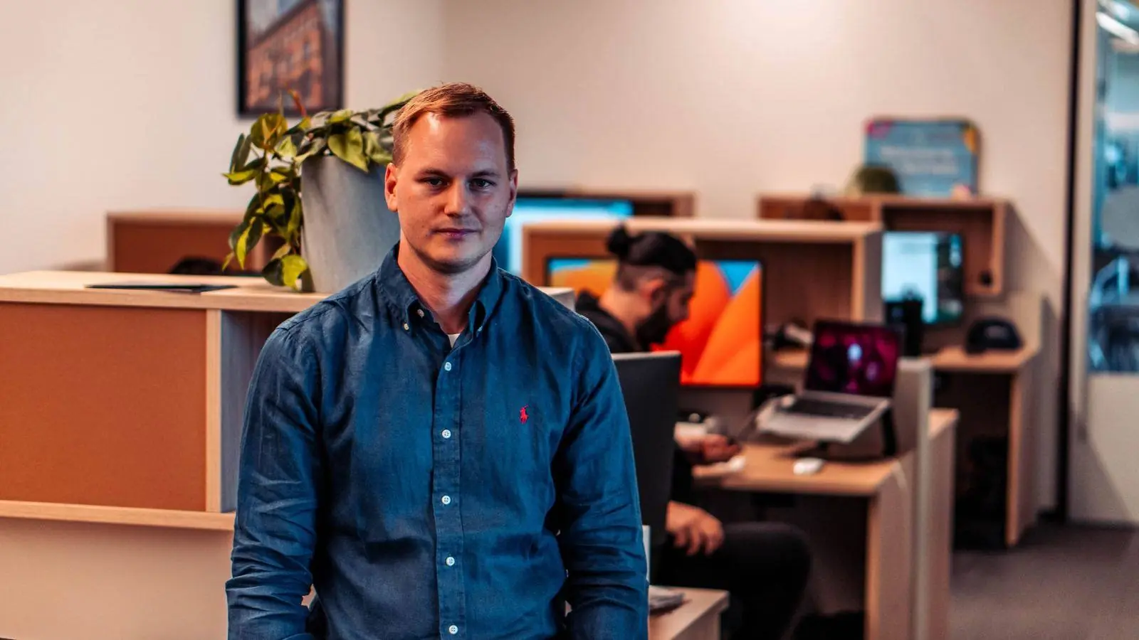 Andreas Karlsson in the office
